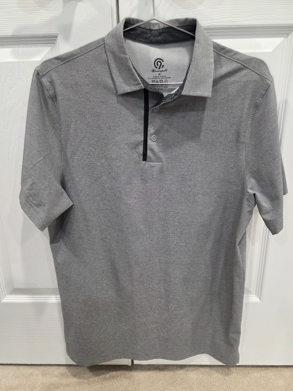 Champion Men's Grey Polo Shirt - Classic Short Sleeve
